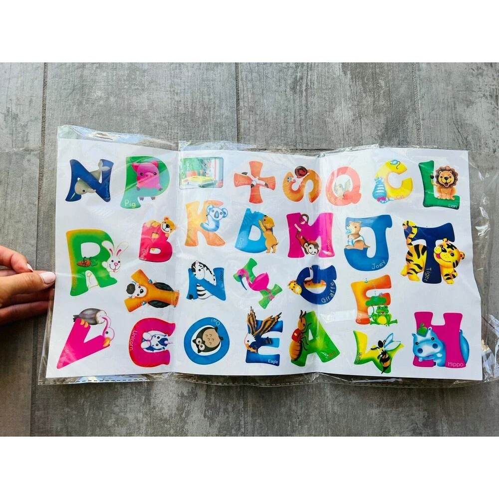 Kids Toddler Nursery Wall Decor Art Removable Decal Stickers Alphabet Animals